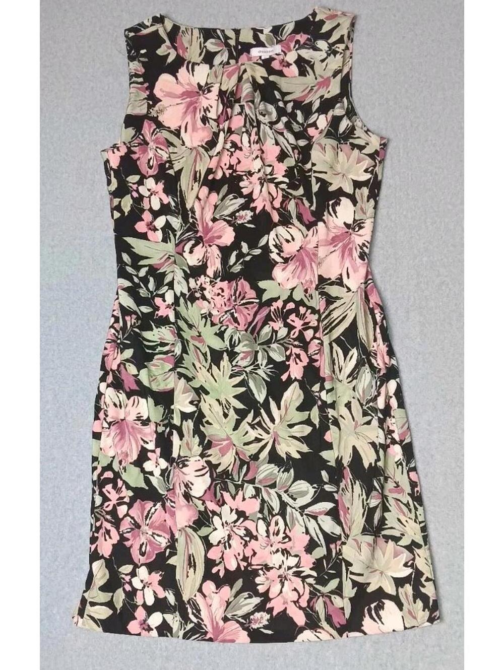 Dressbarn Sleeveless Body Con Dress Womens Size 12 Multicolor Floral Business...